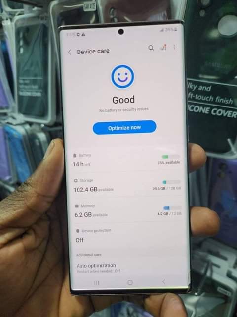 A picture of Galaxy note 20 ultra 128GB 12GB