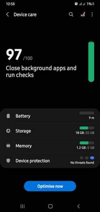 A picture of Galaxy A10