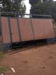 A picture of iron sliding gates