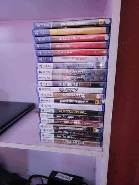 A picture of Brand new Ps5 and Ps4 disks are available