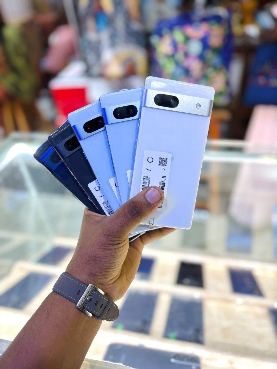 A picture of Google pixel 6a 128GB Tsh410 000 Google pixel 7A 128GB