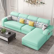 A picture of Modern 5 Seater High Back Sectional Sofa with Storage