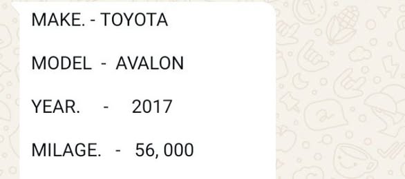 A picture of Toyota Avalon 2017 model