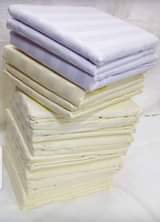 A picture of Plain bedsheets available in different sizes 1pkg contains 6pcs inside