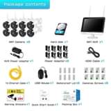 A picture of 8 channel ip camera set with 15hrs back up