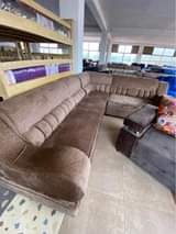 A picture of L shaped sofa