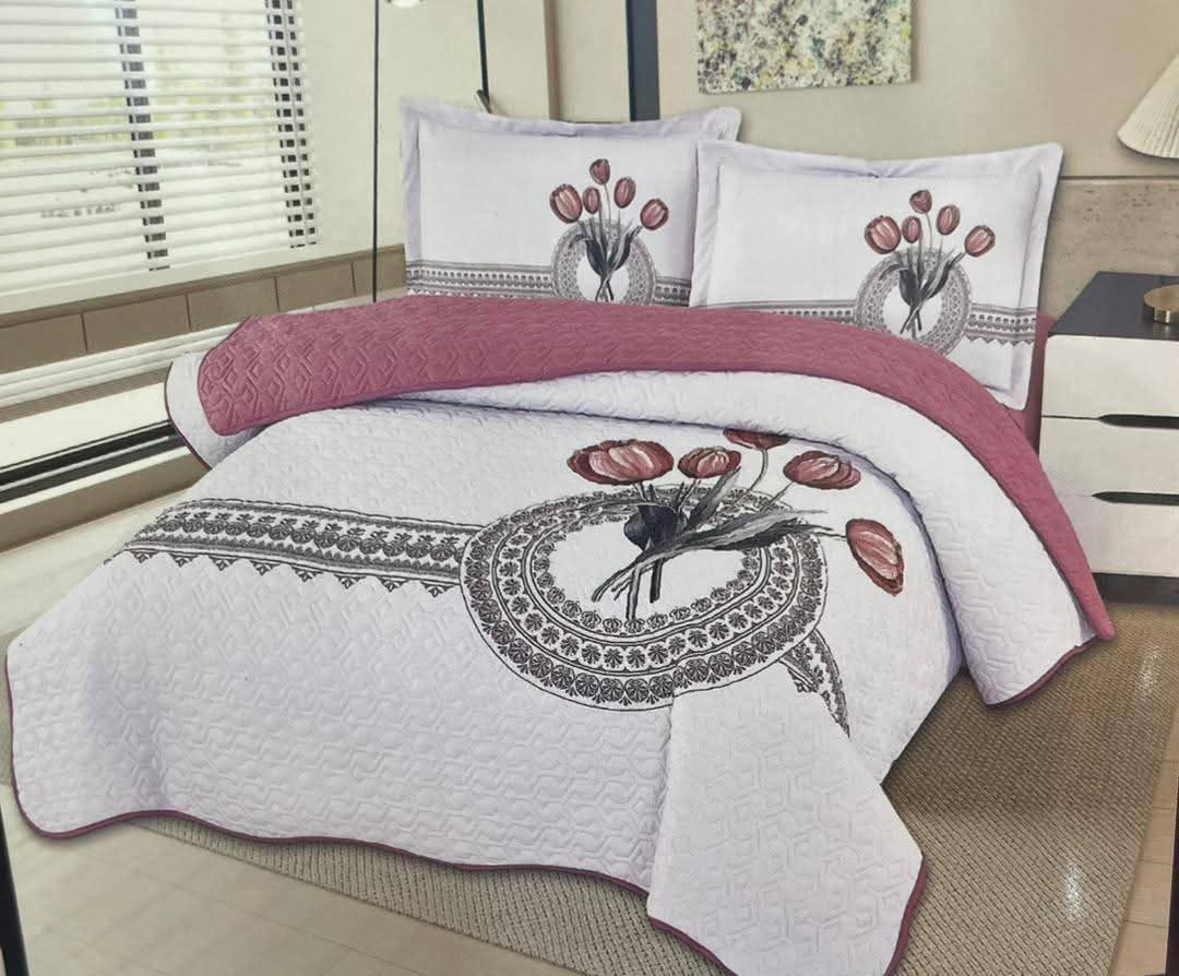 A picture of NEW COTTON DESIGN BEDSPREAD COVERS AVAILABLE IN DIFFERENT COLORS PRICES
