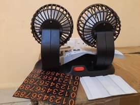A picture of Double head vehicle fan