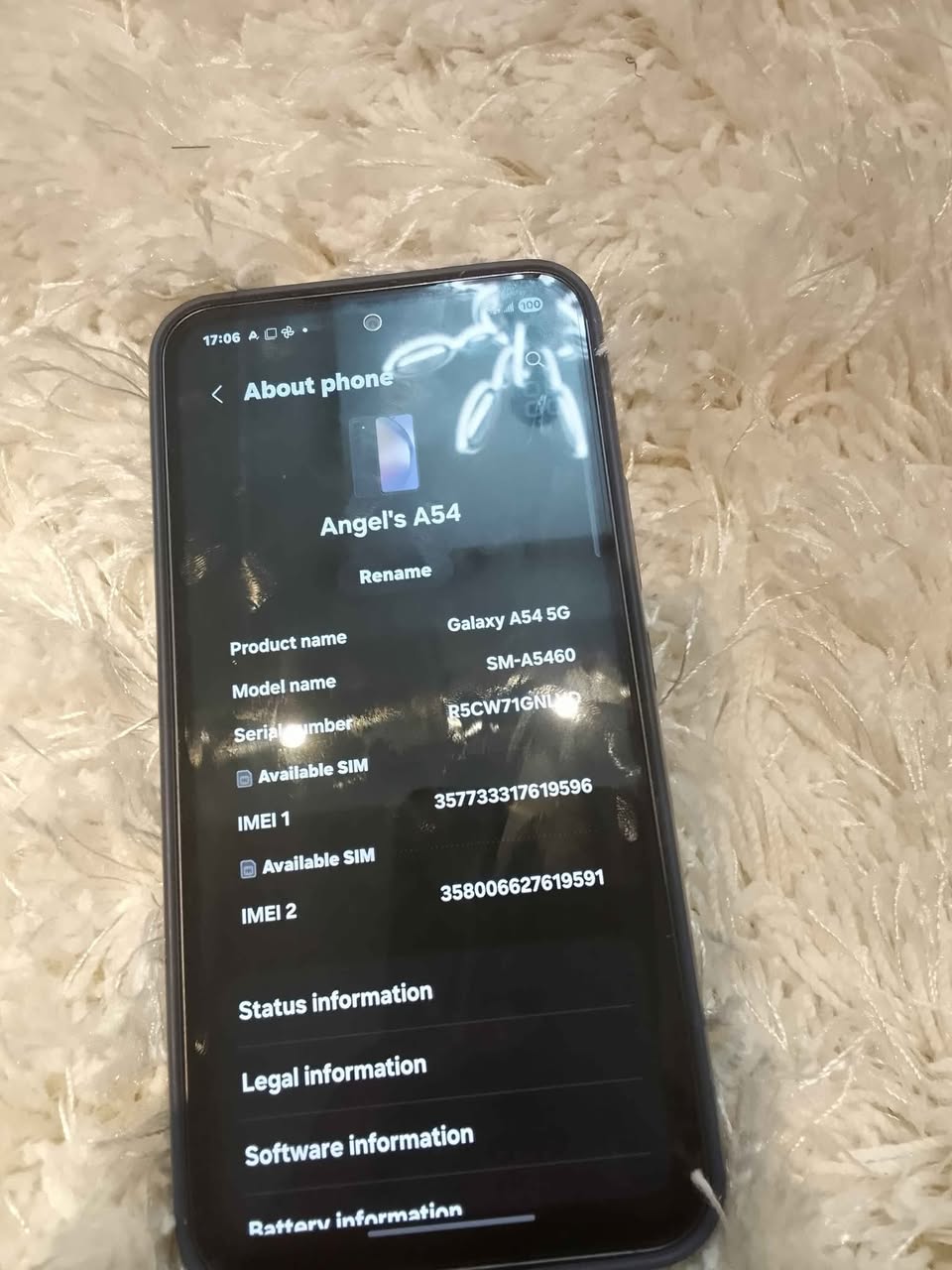 A picture of Samsung Galaxy A54 5G 8 GB RAM and 256 GB