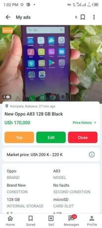 A picture of Oppo A83
