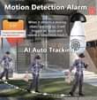 A picture of 3mp high resolution wifi ip light bulb camera