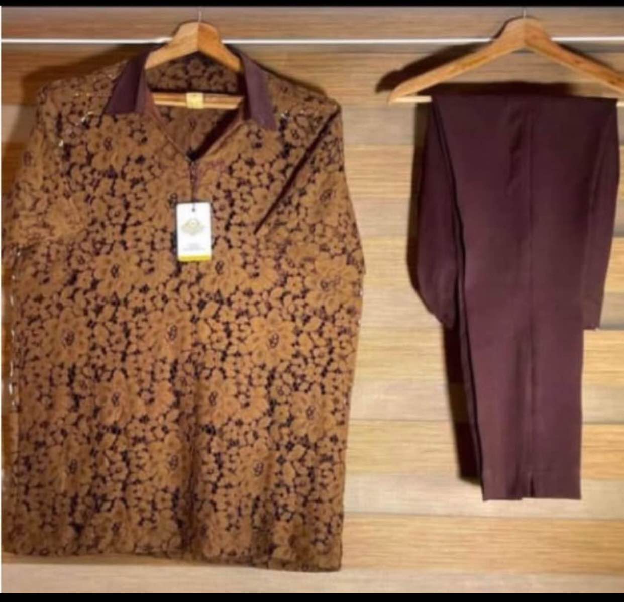 A picture of Lace top and trousers