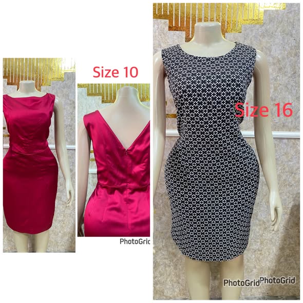 A picture of Thrifted cute office dresses at 35k each WhatsApp or call