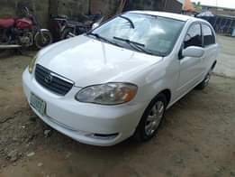 A picture of Toyota Corolla 2005 Model Baked on firstbody The engine on