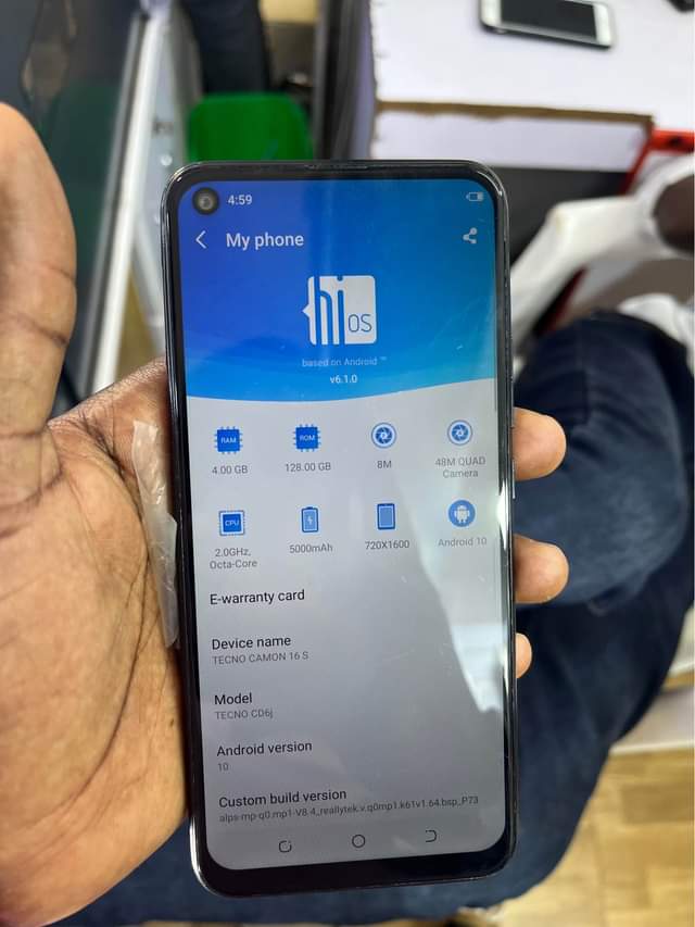 A picture of Cammon 16s 128gb 290k 0757135026