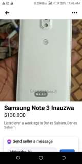 A picture of Samsung Galaxy Note 3 Gb32 Ram2 Haina kipengele Kg120 0788769983