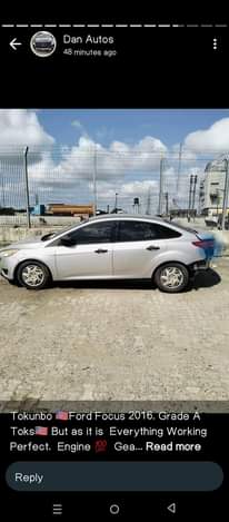 A picture of Tokunbo Ford Focus 2016