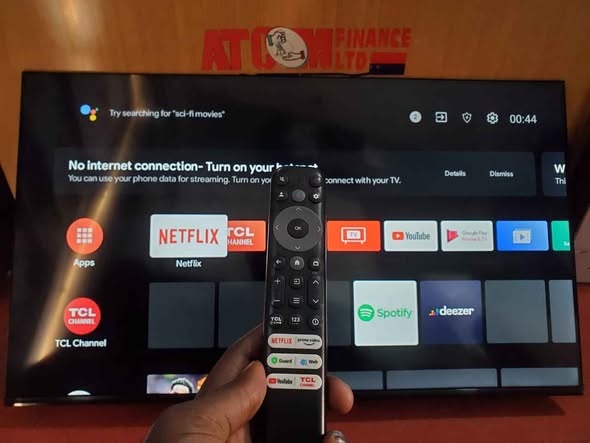 A picture of New TCL 43inches Android Smart Frameless TV on quick sale