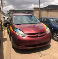 A picture of JUST IN Clean Nigerian Used Red Toyota Sienna 2008 Fabric