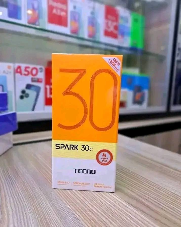 A picture of TECNO SPARK 30C BRAND NEW BOXED PACK SMARTPHONE WITH 128GB
