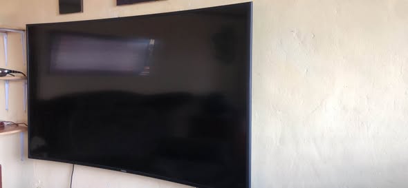 A picture of 55inch curved Samsung TV