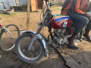 A picture of Bajaj motorcycle