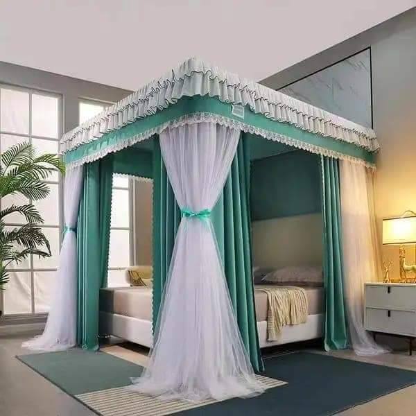 A picture of Mosquito nets with curtains
