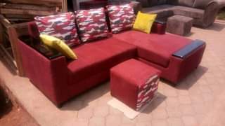 A picture of L shape sofa