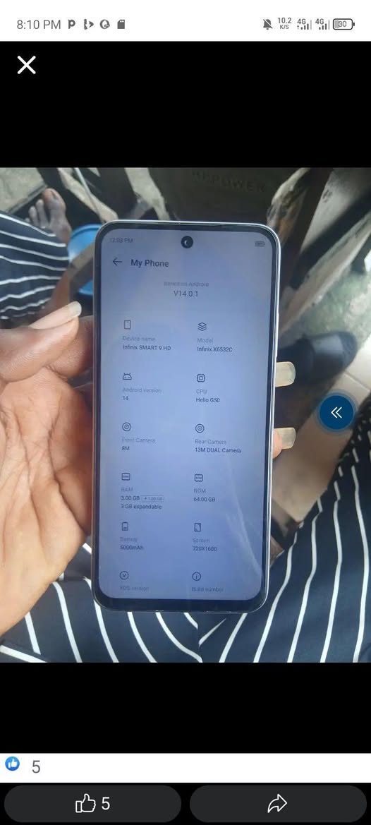 A picture of Infinix smart 9hd