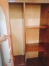 A picture of Bed and mattress 5by6 wardrobe and dressing mirror 750k