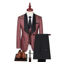 A picture of Men s Jacquard Suit Wedding Dress Groom Suit