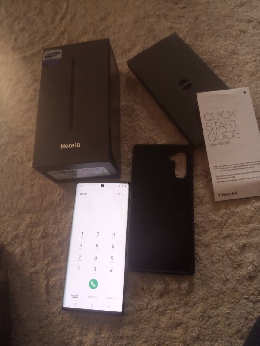 A picture of Samsung galaxy note 10