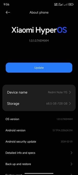 A picture of REDMI NOTE 11 S