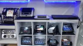 A picture of android screen unit vehicle fridge land cruise air compressor for
