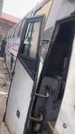A picture of Truck and single bus