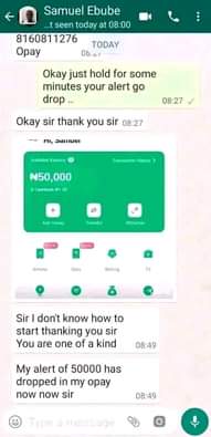 A picture of ONLY OPAY USER SHOULD SAY HELLO 08082695314