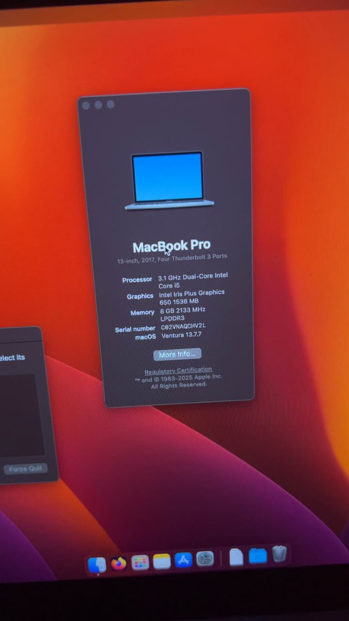 A picture of MACBOOK PRO 2017