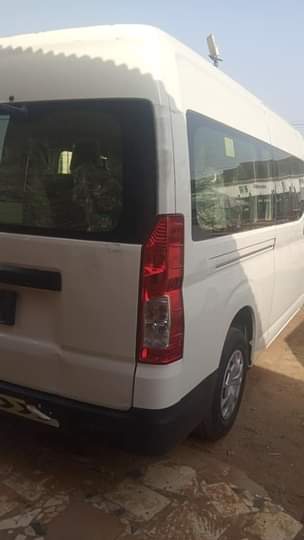 A picture of 2023 Toyota Hiace bus. Authentic transmission