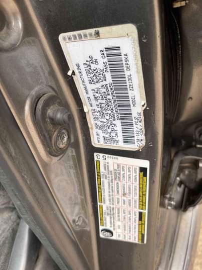 A picture of 2005 Nigerian used Toyota Corolla spot