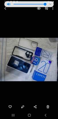 A picture of TECNO CAMON 20 PRO STORAGE 256GB RAM 8GB PRICE 450