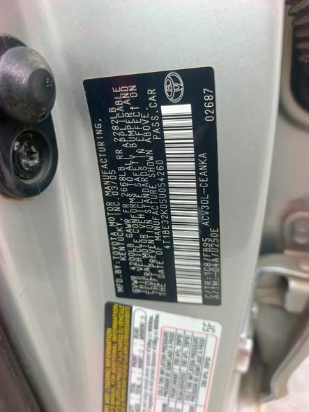 A picture of Owner need cash on this pure first body pan TOYOTA