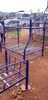A picture of Metallic beds both deckers and singles for home and school