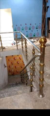 A picture of Steel railing and designing welding come Humse Khali Rabta Karen