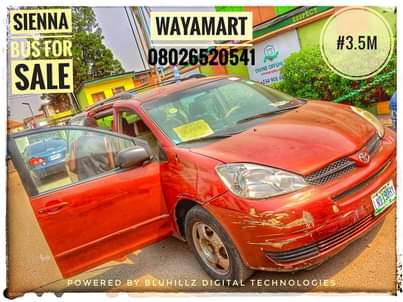 A picture of RED TOYOTA SIENNA BUS FOR SALE