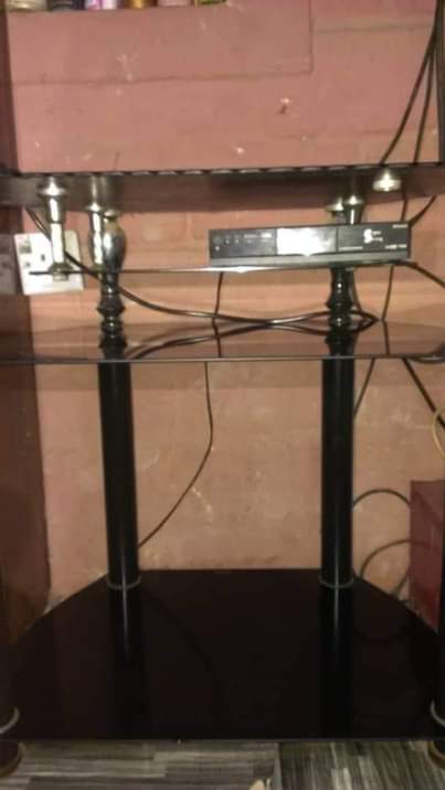 A picture of Glass tv stand