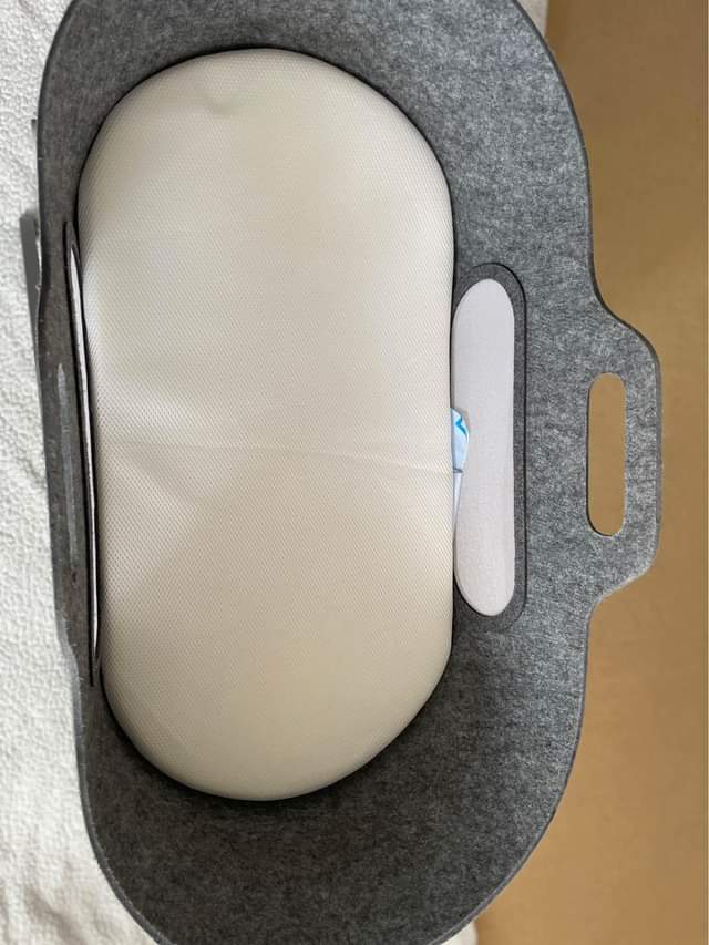 A picture of SnuzBaskit Light Grey Moses Basket Dove Stand