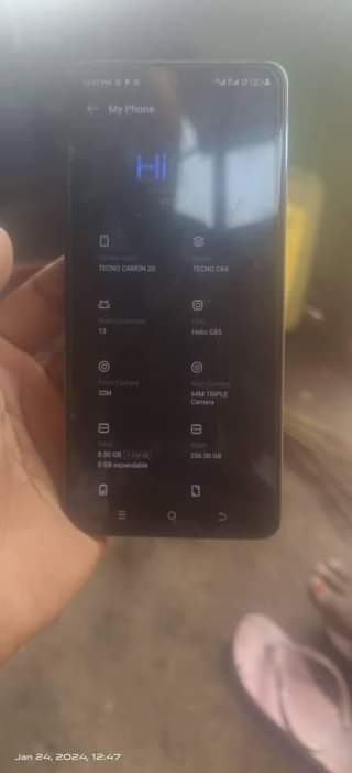 A picture of Tecno camon 20