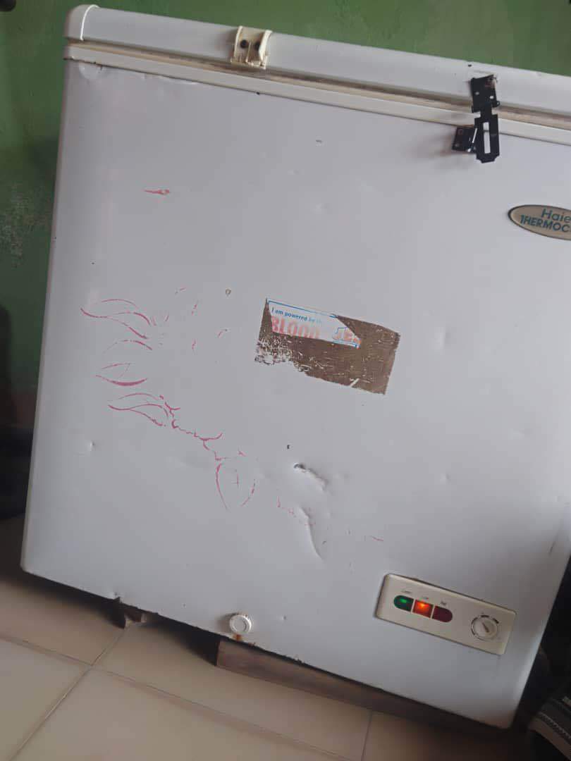 A picture of Awoof don land ooo Mortuary standards freezer 160L haeir thermocool