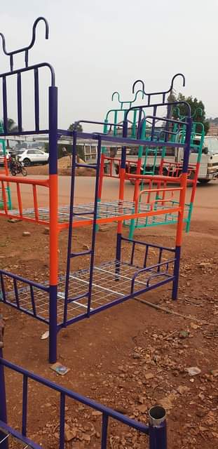 A picture of Metallic beds both deckers and singles for home and school