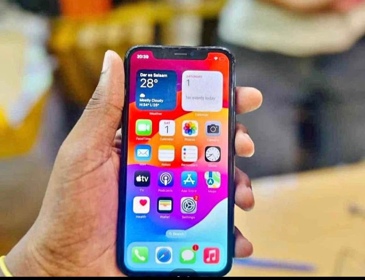 A picture of Iphone 11 pro max 256 Bh 100 Display msg No